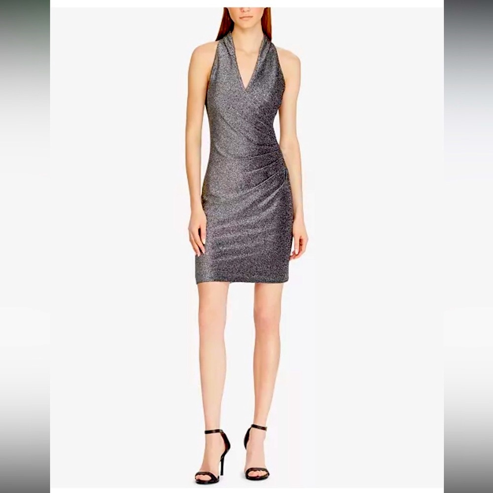American Living Shimmering Silver Mini Dress